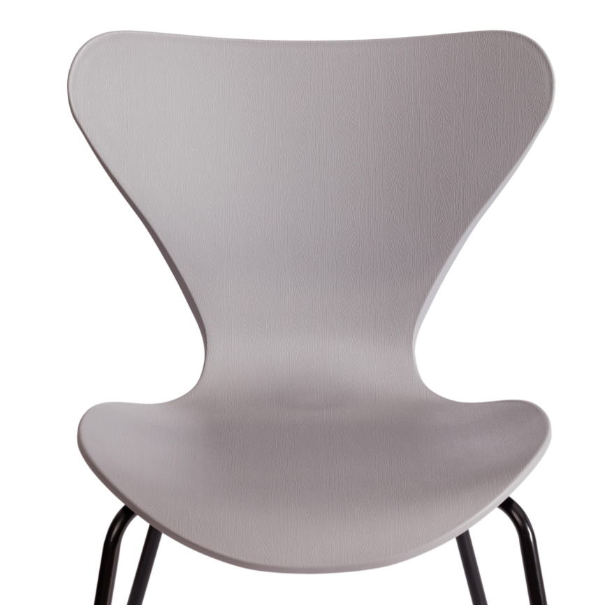 Стул Якобсен/Jacobsen (мод.DC 102-1) пластик/металл, 45х54.5х80см, серый/черный  фото 6