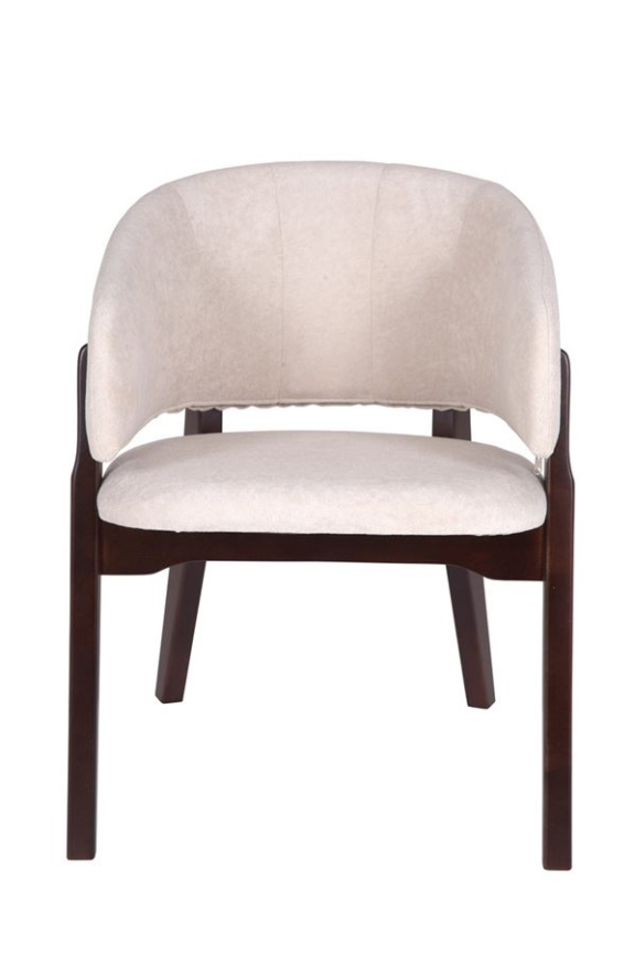 Кресло Милана (темный тон / ткань Т2 - ваниль) фото 4