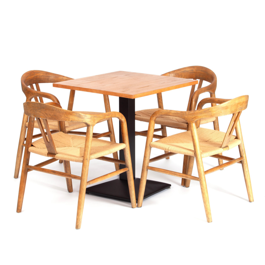 Стул VALI дерево вяз/бечевка, Груша (№3), 50х46х77 см фото 9