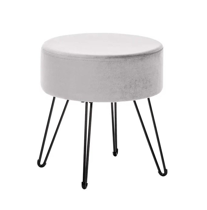 Пуф Кома (ткань велюр Светло-серый) фото 1