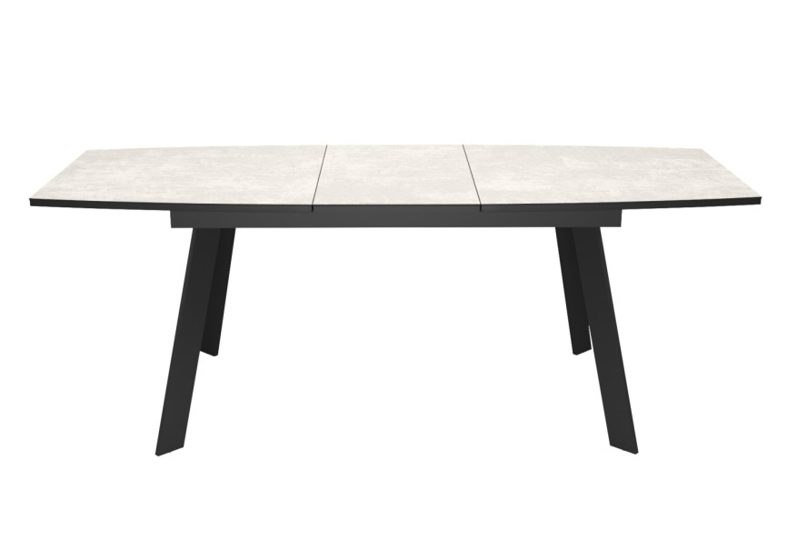 Стол DikLine XL160 хромикс белый/черный / опоры черные фото 2