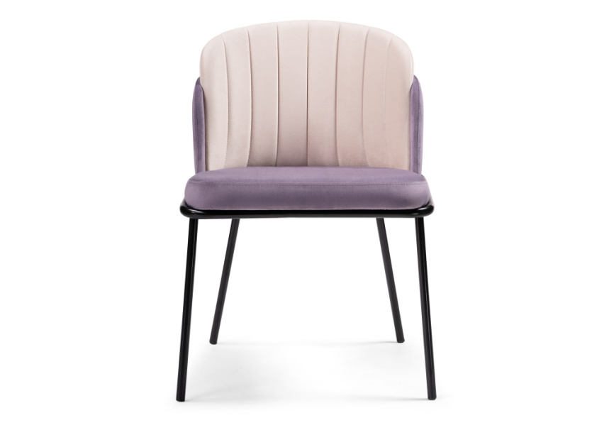 Стул на металлокаркасе Сиолим сливовый / кремовый / черный глянец фото 2