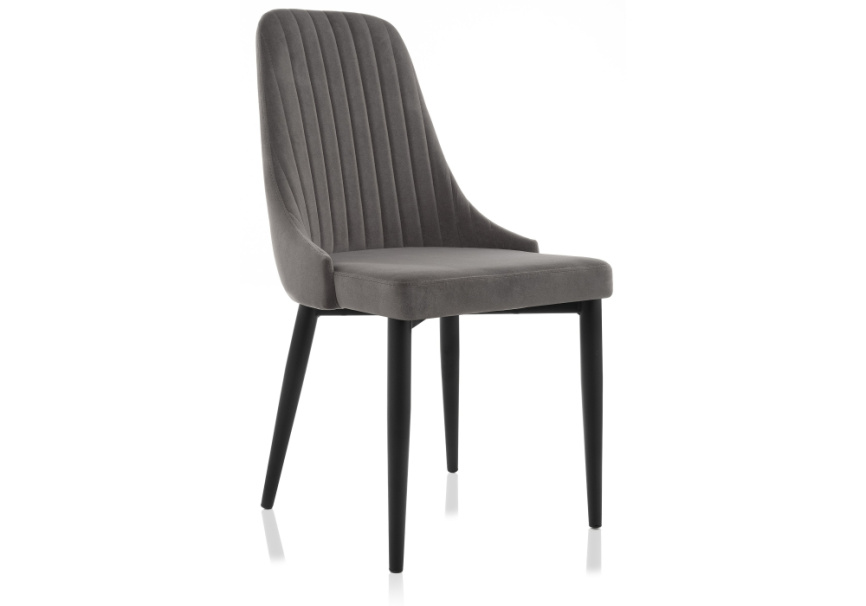 Стул на металлокаркасе Kora dark gray / black фото 1