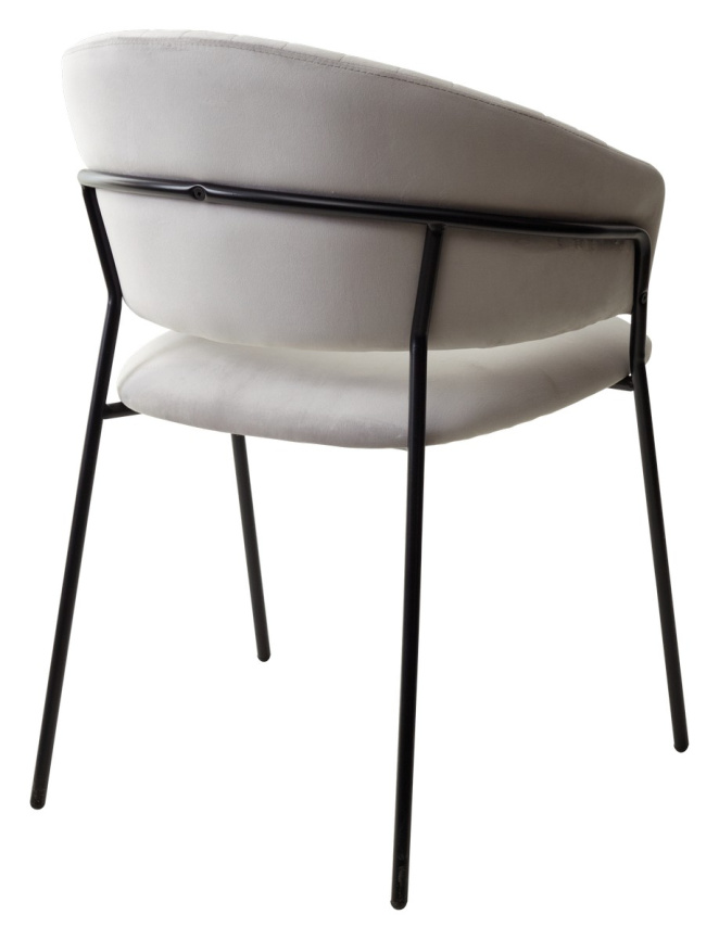 Стул ГЕММА, цвет H-09 Светло-серый, велюр / черный каркас фото 2