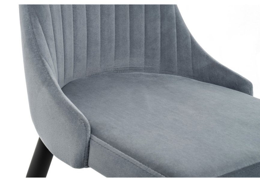 Стул на металлокаркасе Kora gray / black фото 5