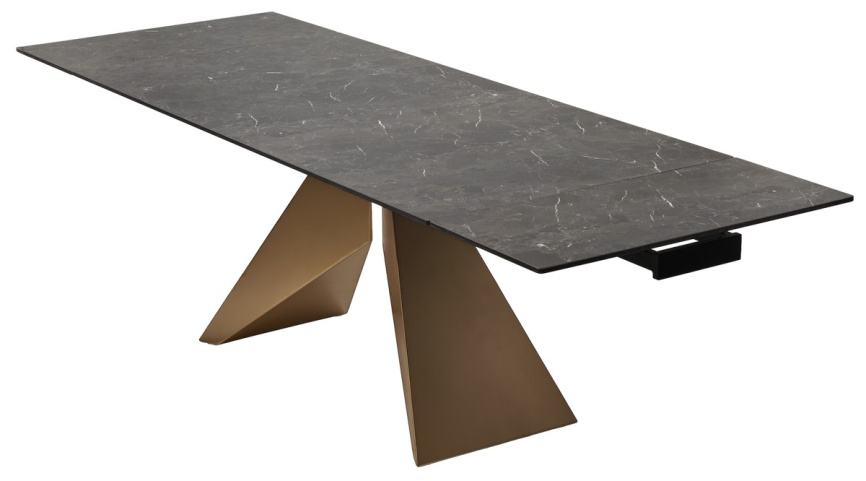 Стол ALES 180 BLACK GRAVE SOLID CERAMIC, керамика / бронзовый, ®DISAUR фото 9