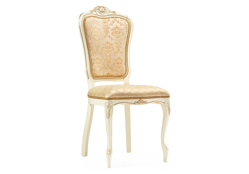 Стул деревянный Руджеро патина золото / бежевый комби фото 1