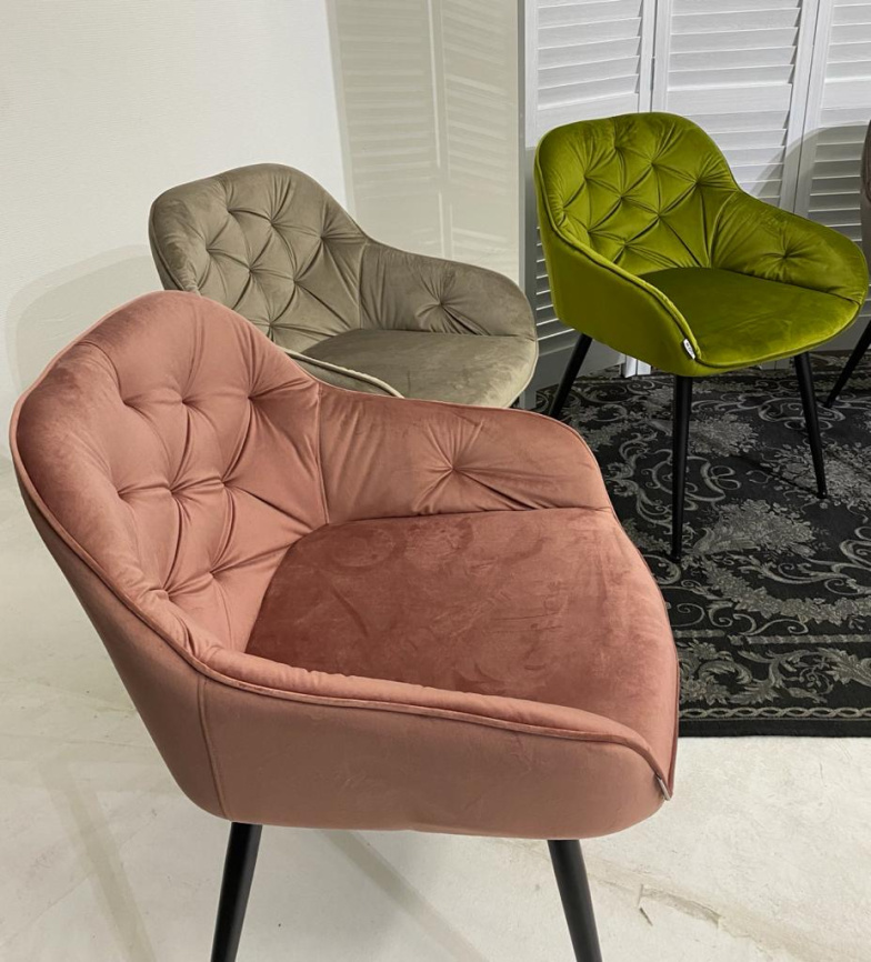 Стул BREEZE BLUVEL-52 PINK/ черный каркас, велюр М-City фото 2
