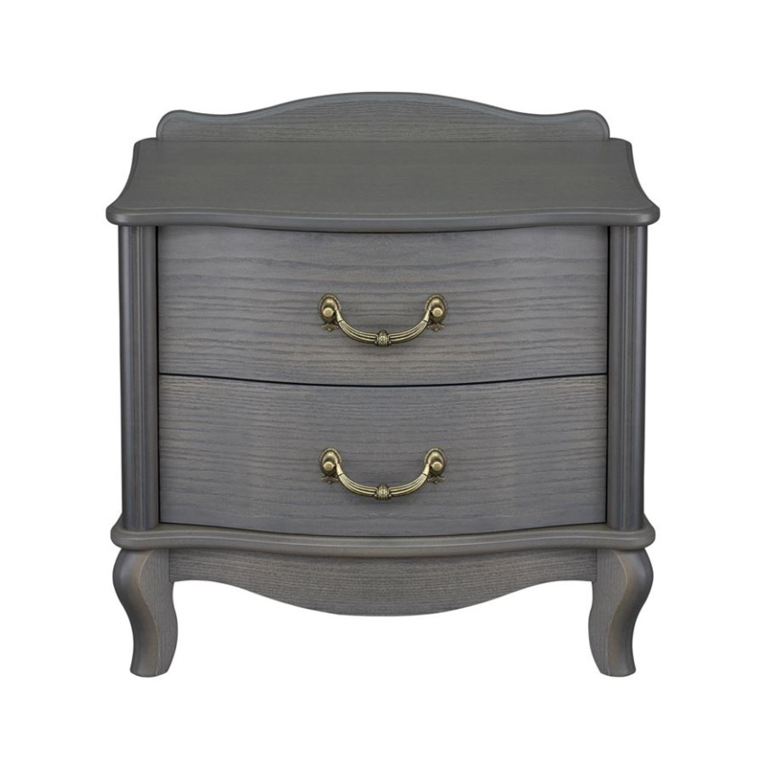 Прикроватная тумбочка Джульетта 2 ящика  (Серый ясень) Ls фото 2