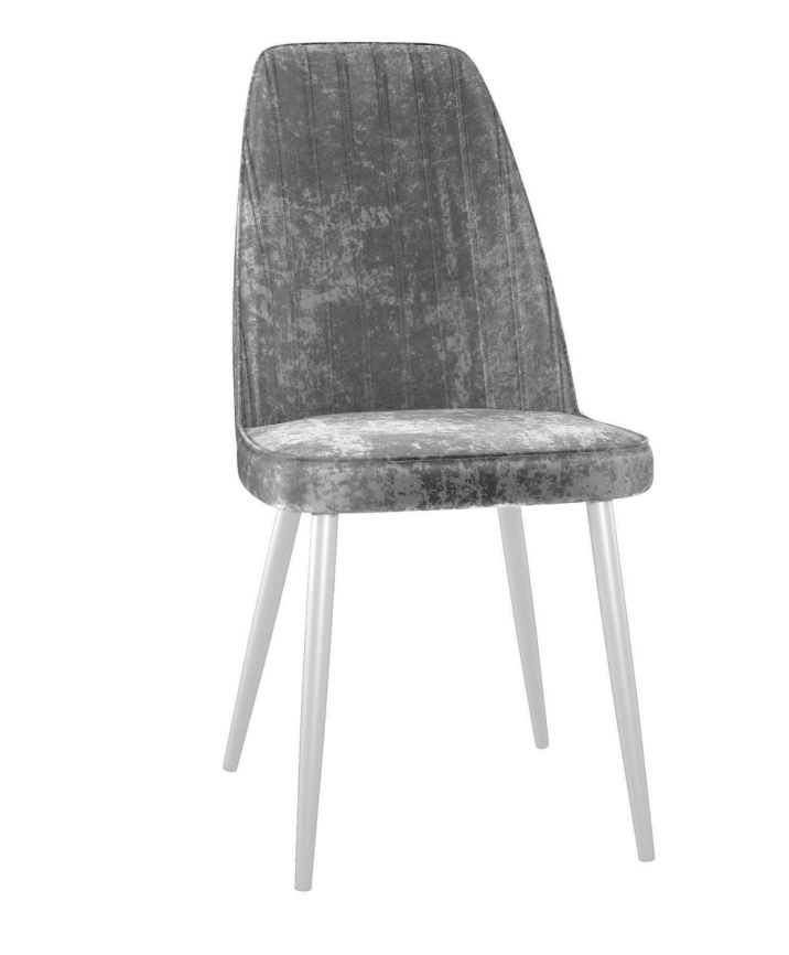 Стул DikLine 326 M13 светло-серый, ножки белые фото 1