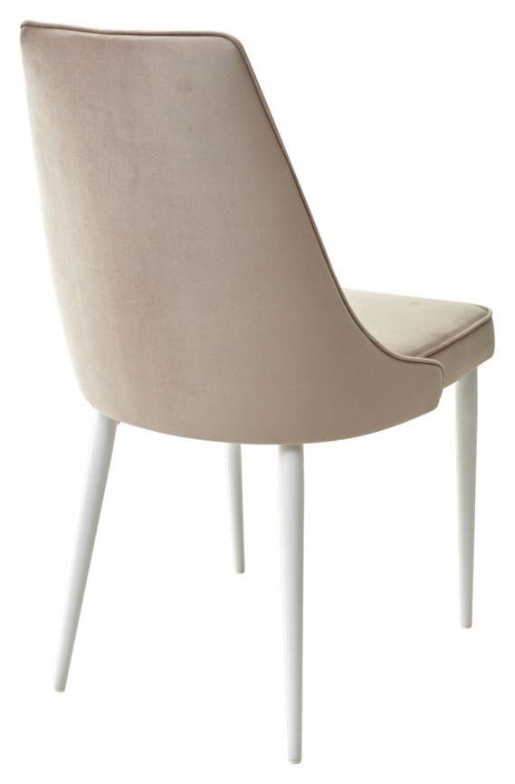 Стул НЕПАЛ (NEPAL-P) ЛАТТЕ #25, велюр/ белый каркас фото 3