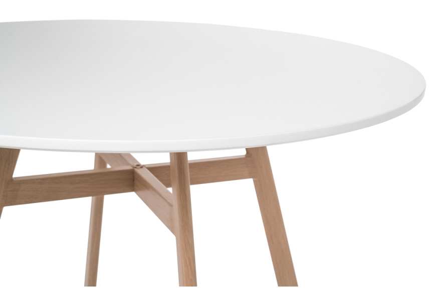 Стол деревянный Skandi 90 белый фото 3