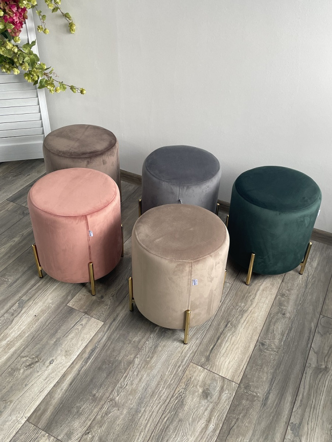 Пуф для гостиной RICE BLUVEL-14 GREY / GOLD М-City фото 2