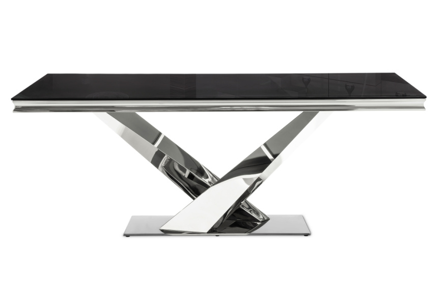 Стол стеклянный Levon 200x100x75 black фото 2