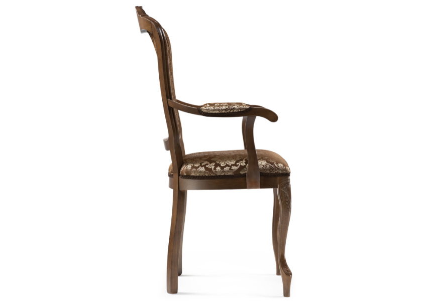 Стул деревянный Руджеро с мягкими подлокотниками орех / шоколад фото 3