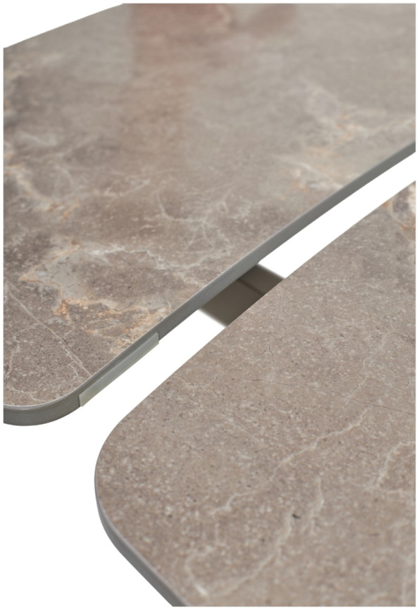 Стол РИВОЛИ (RIVOLI) 140 цвет ЛАТТЕ МАТОВЫЙ (MATT LATTE STONE SOLID CERAMIC) / ТАУПЕ, ®DISAUR фото 11