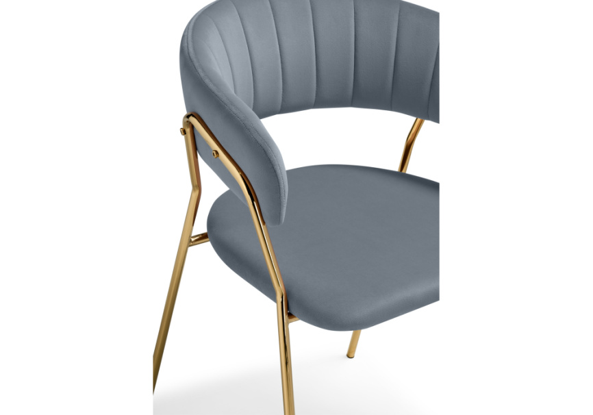 Стул на металлокаркасе Kamelia 1 gray / gold фото 6