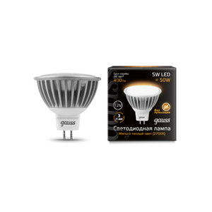 Лампа Gauss LED MR16 GU5.3 5W 12V 2700K (201505105) фото 1