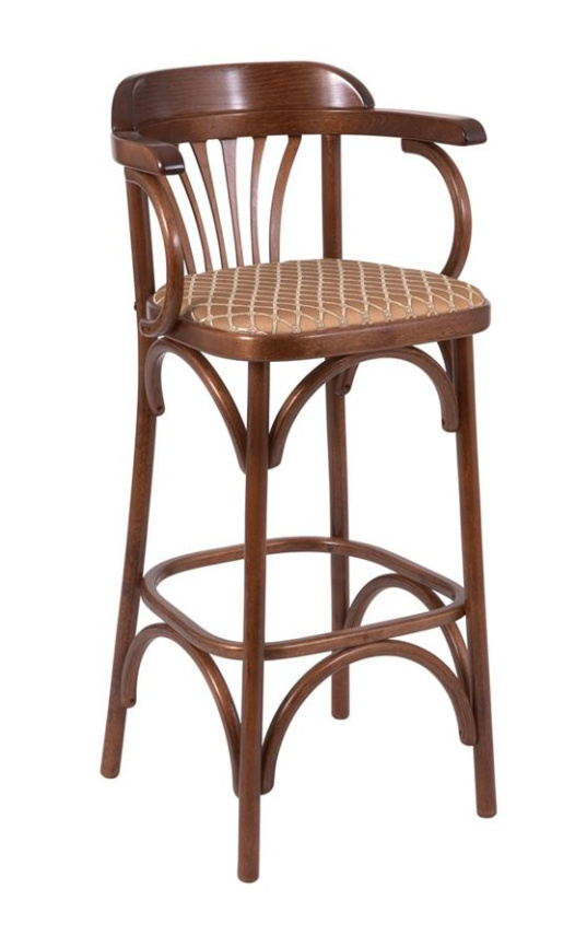Стул барный 750 Венский мягкий (средний тон,  ткань 2 caramel) фото 1