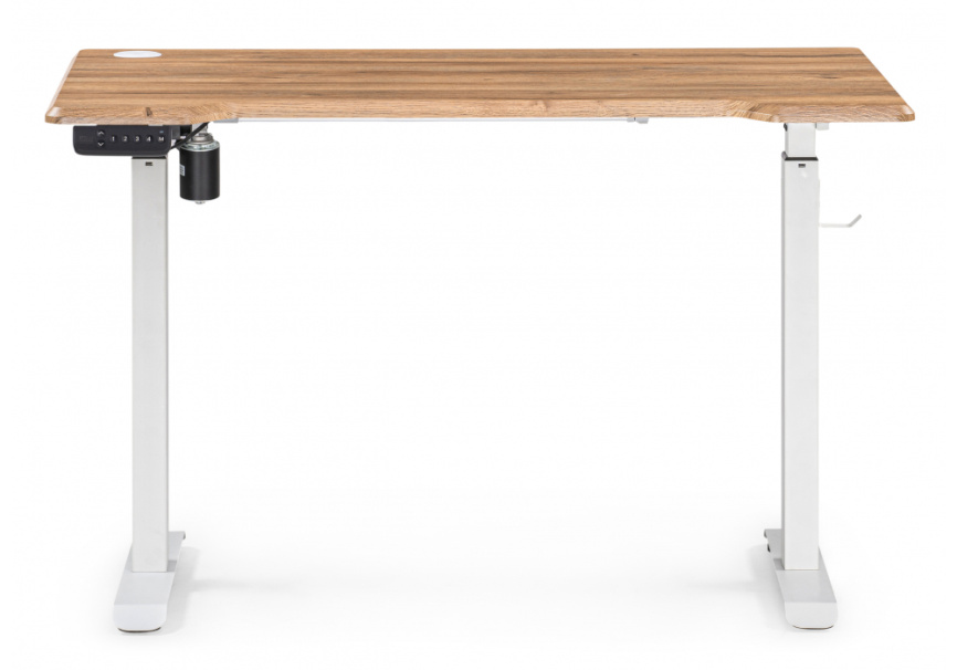 Компьютерный стол Маркос с механизмом подъема 120х75х76 белый / вотан дуб фото 3
