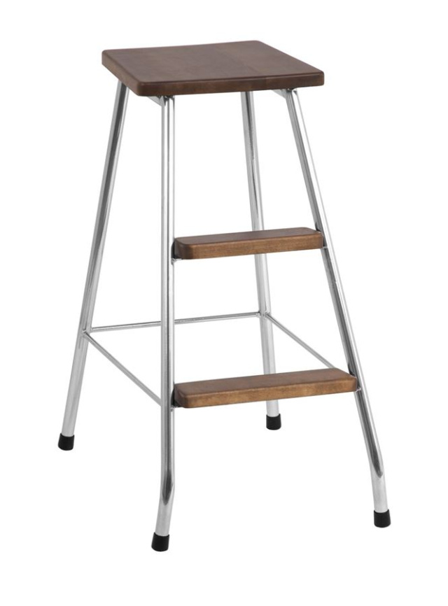Стул-лестница (хром/орех) фото 1