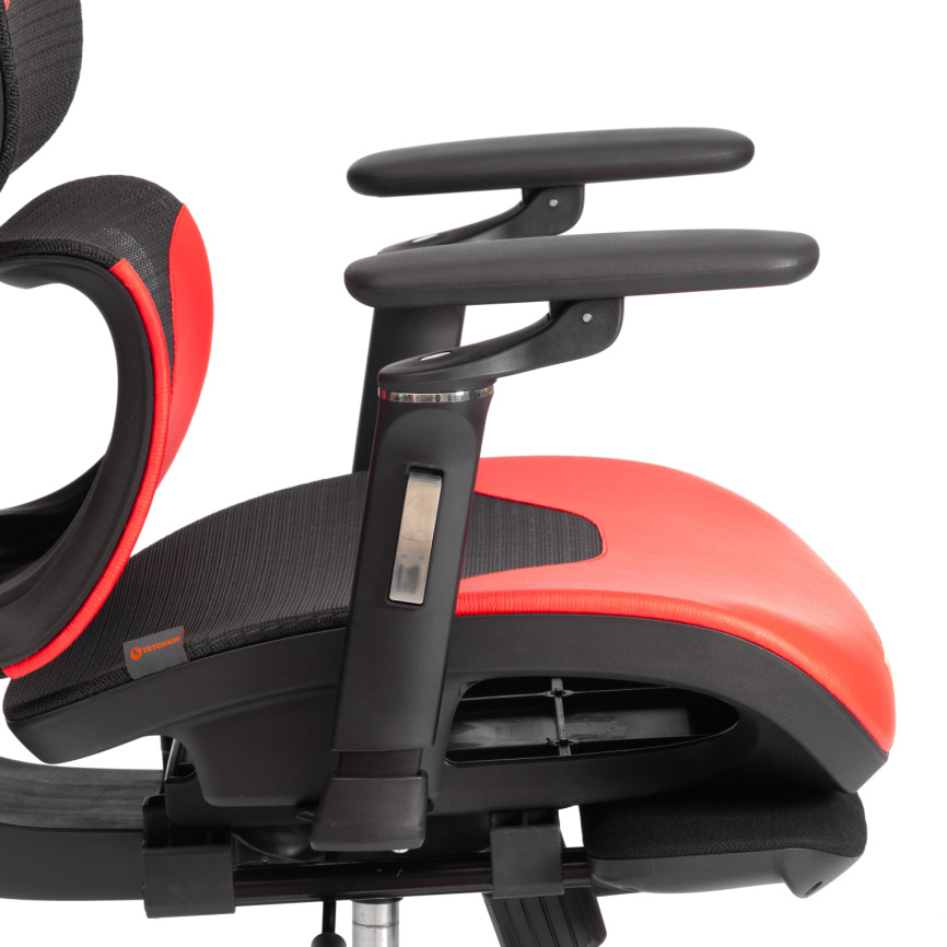 Кресло KingCobra иск. кожа / сетка, черный / красный, 70х70х125 см фото 24