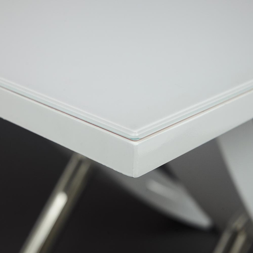 Стол ARNO (mod.EDT-H016) мдф high gloss, закаленное стекло, металл, 120х80х75см, Белый (White) фото 12
