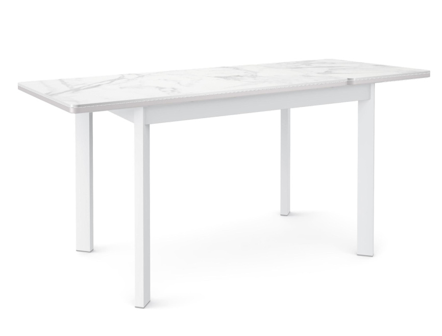Стол DikLine LK110 Керамика Белый мрамор/подстолье белое/опоры белые фото 2