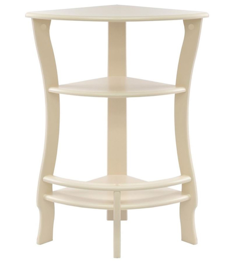 Этажерка угловая "Грейс" (дуб шампань ) Вис фото 1