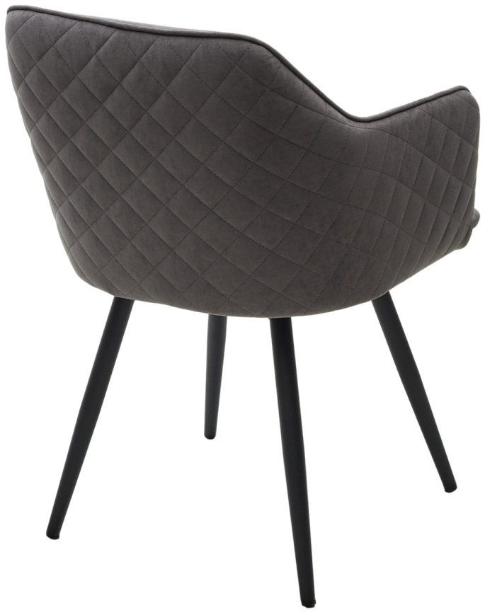 Стул ФОРТ (FORT) 360 град. поворот. цвет B28 Темно-серый, велюр / черный каркас фото 4