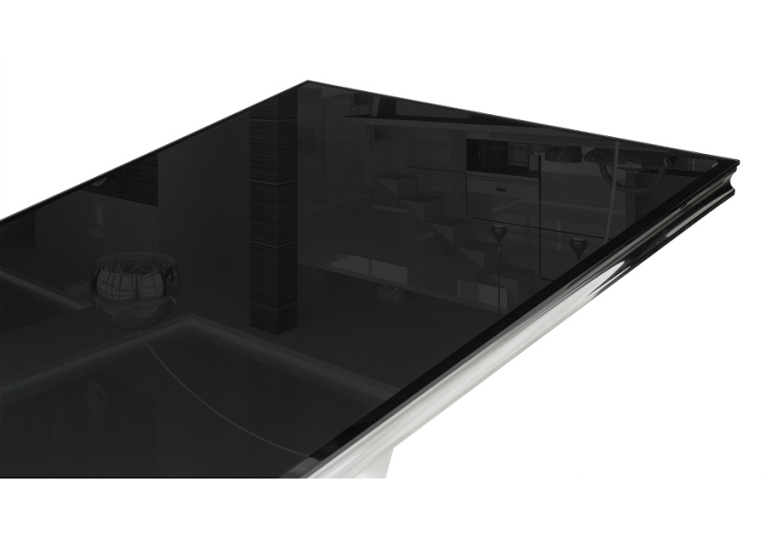 Стол стеклянный Levon 200x100x75 black фото 4