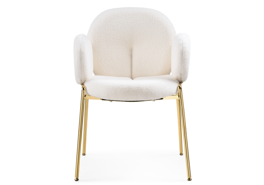 Стул на металлокаркасе Kalipso white / gold фото 3