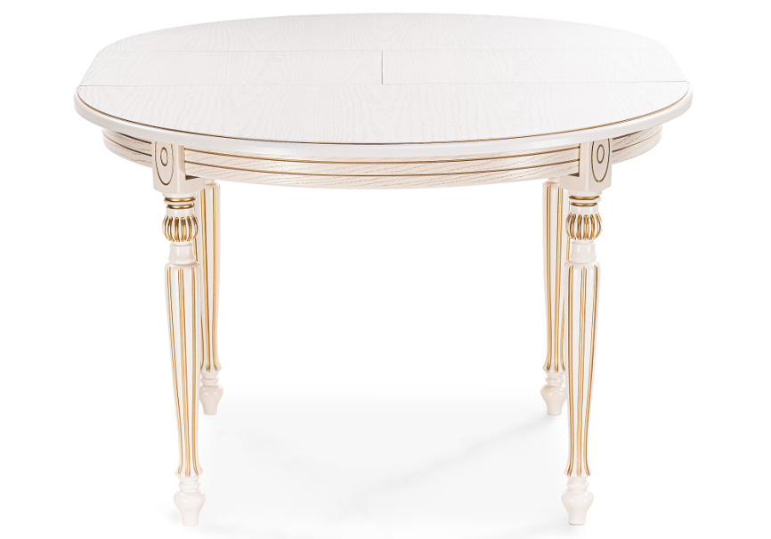 Стол деревянный Брейзер молочный / золото фото 5