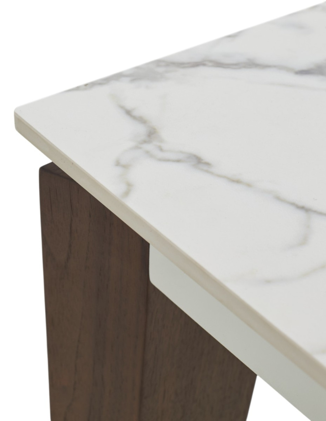 Стол ESMIR 160 MATTE ARABESCATO SOLID CERAMIC/ орех, ®DISAUR фото 11