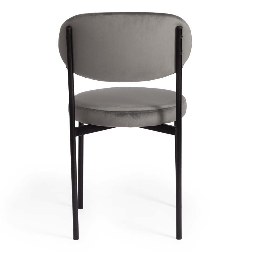Стул Revo/Рево (мод. 7033) (1шт.в упаковке) ткань/металл, 47х54х82см, серый бархат 26/черный фото 4