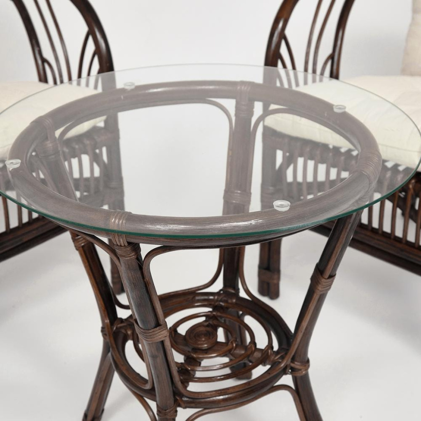 Комплект террасный "Нью Богота/New Bogota" (2 кресла + стол) /с подушками/ ротанг, кресло 61х67х78,5 фото 4