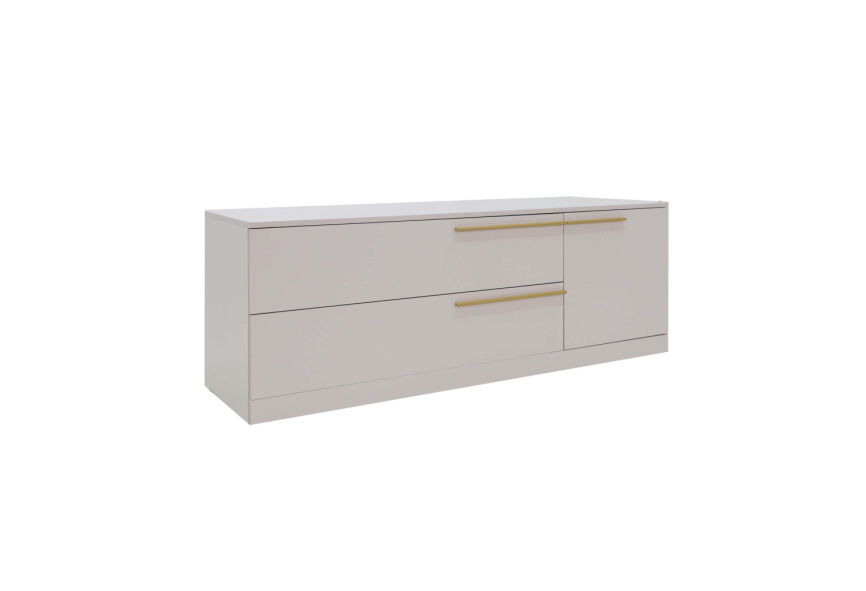 Тумба ТВ  Николь-3, Сатиновое золото фото 4