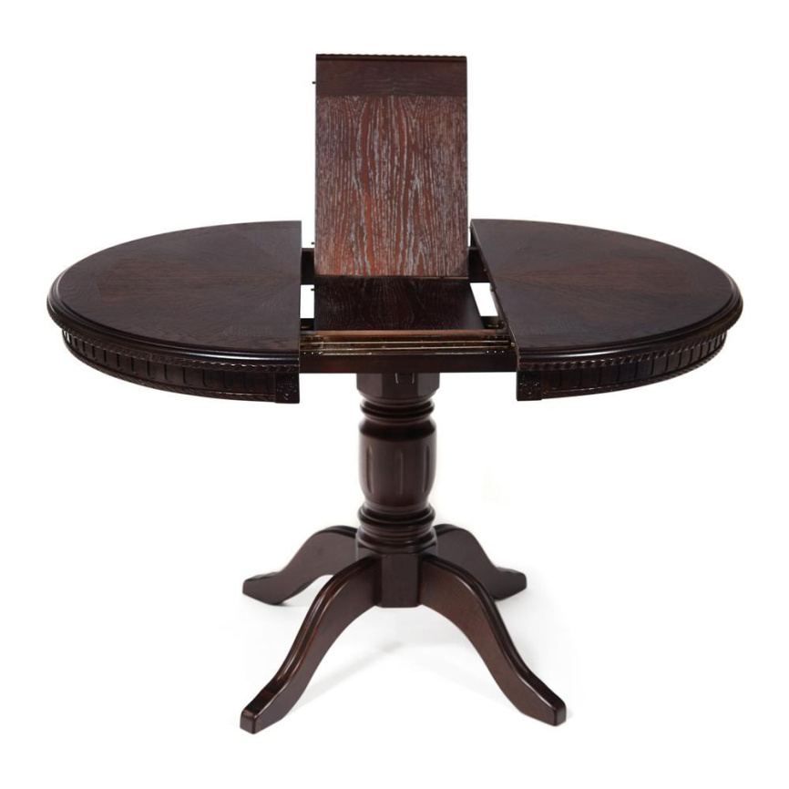 Стол обеденный раздвижной Стефано/Stefano бук, МДФ, Д90х90-120х77см, коричневый фото 5