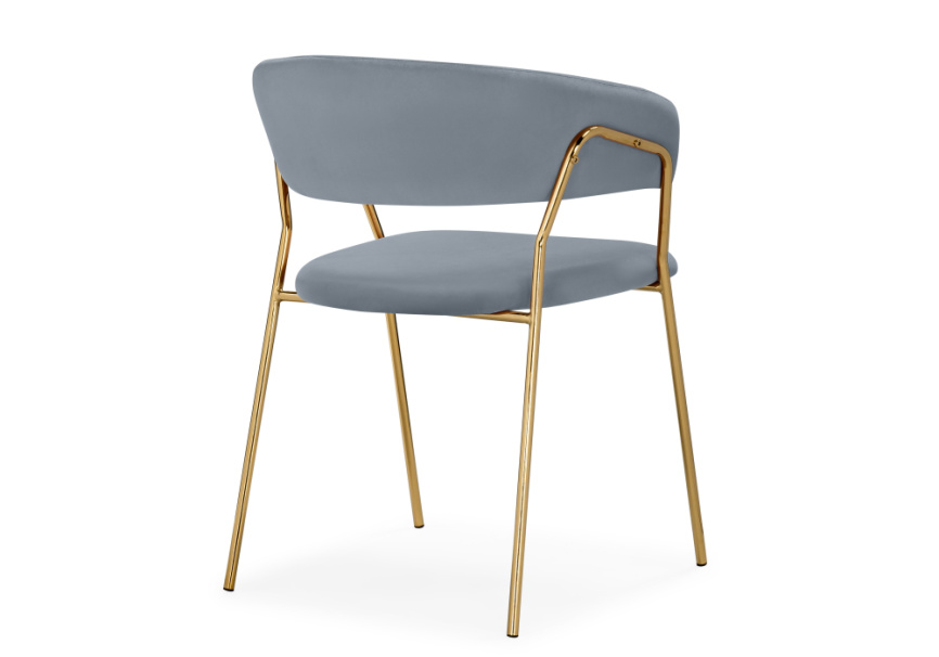 Стул на металлокаркасе Kamelia 1 gray / gold фото 4