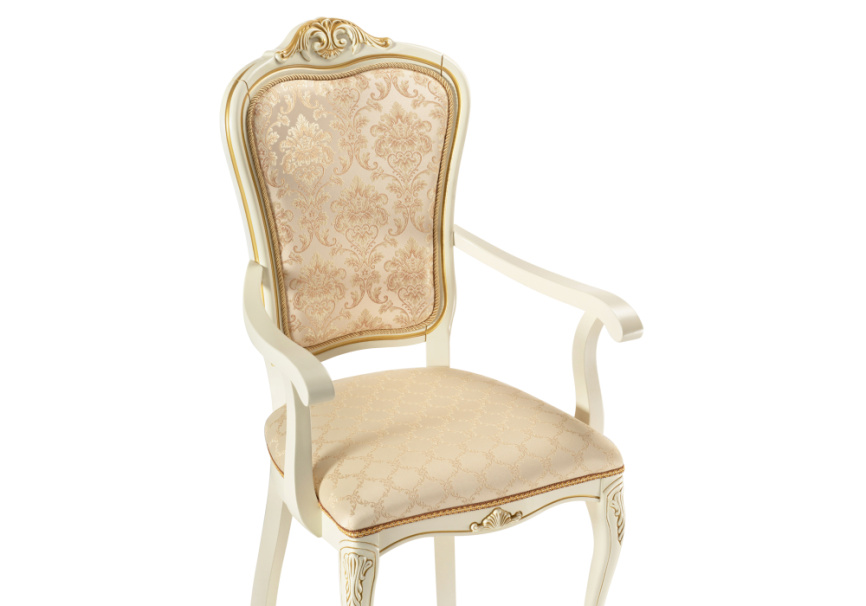 Стул деревянный Руджеро патина золото / бежевый фото 5