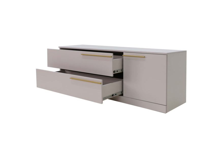 Тумба ТВ  Николь-3, Сатиновое золото фото 8