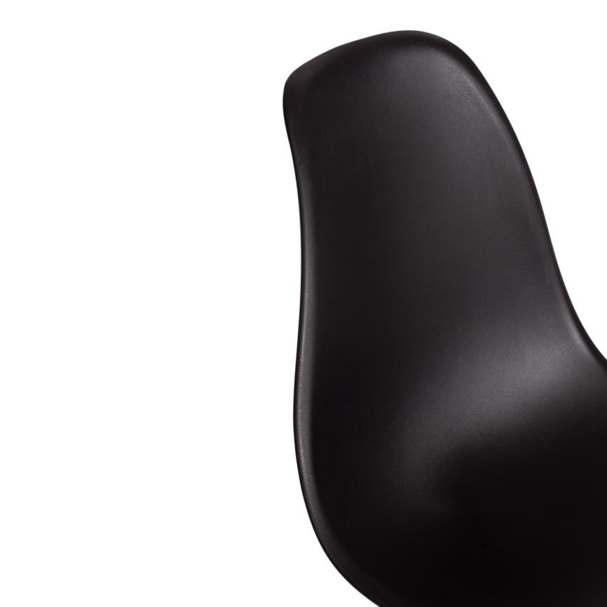 Стул CINDY (EAMES) (mod. 1801) дерево бук/металл/сиденье пластик, 45x51x82 см, Black (черный) фото 7