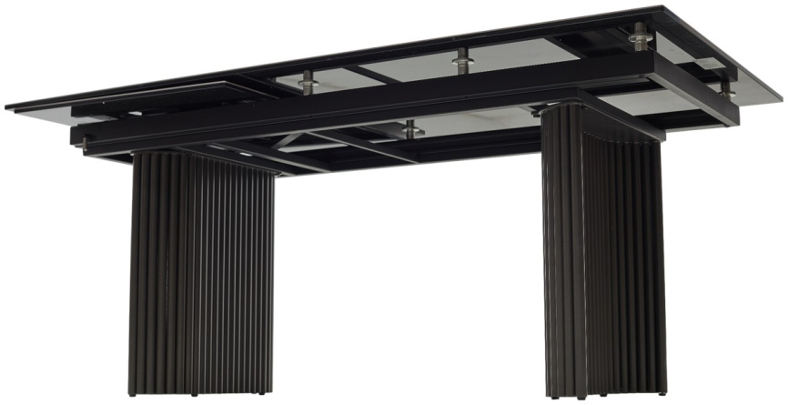 Стол РАГНАР (RAGNAR) 180 цвет 1697 Коричневая кожа / Темно-серый, ®DISAUR фото 7