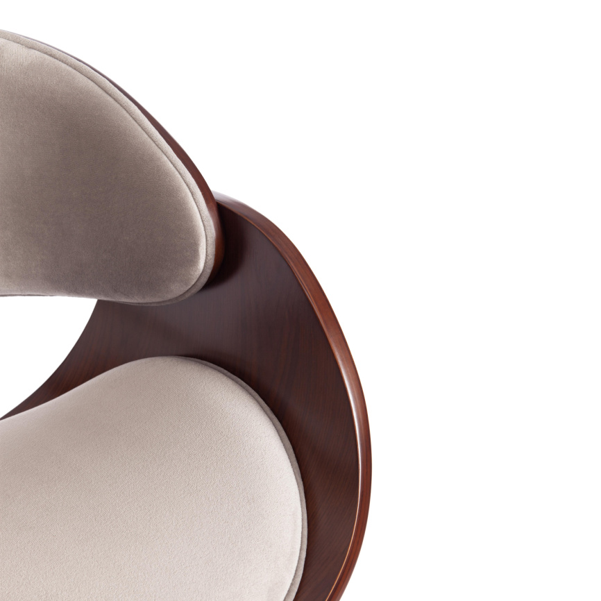 Стул Ландо/Lando (мод.8036) дерево/ткань, 59х53х75см, орех/серый фото 7