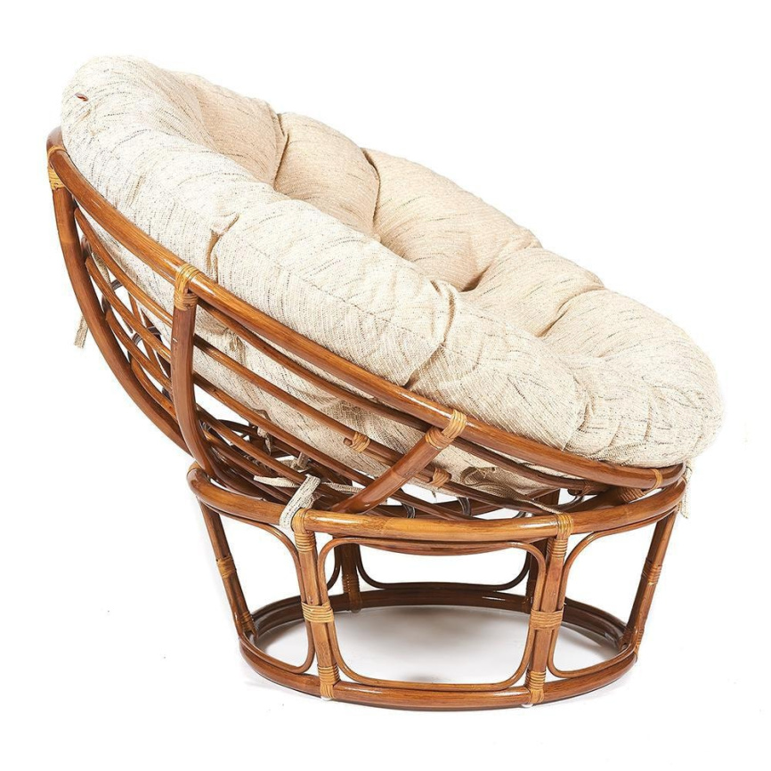 Кресло PAPASAN/ПАПАСАН 23/01 W  /с подушкой/ диаметр подушки 129 см, 115х101х104 см, Pecan (орех), т фото 9