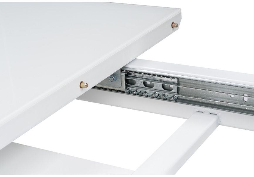 Стол стеклянный на тумбе Санса 140 белая шагрень / грей фото 7