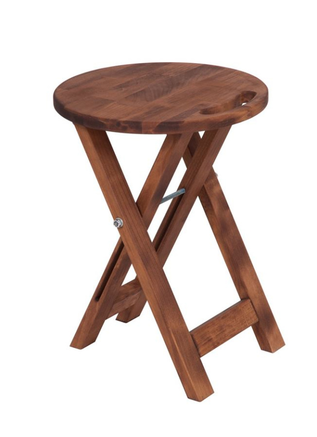 Табурет складной (темный орех) фото 2