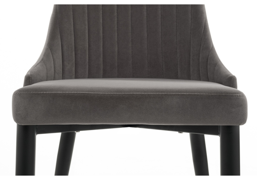 Стул на металлокаркасе Kora dark gray / black фото 9