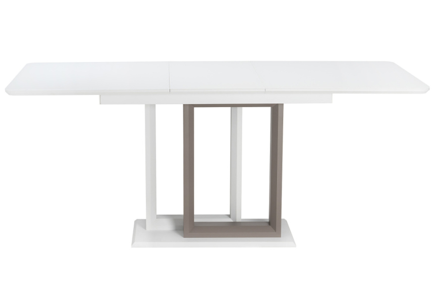 Стол стеклянный на тумбе Санса 140 белая шагрень / грей фото 4