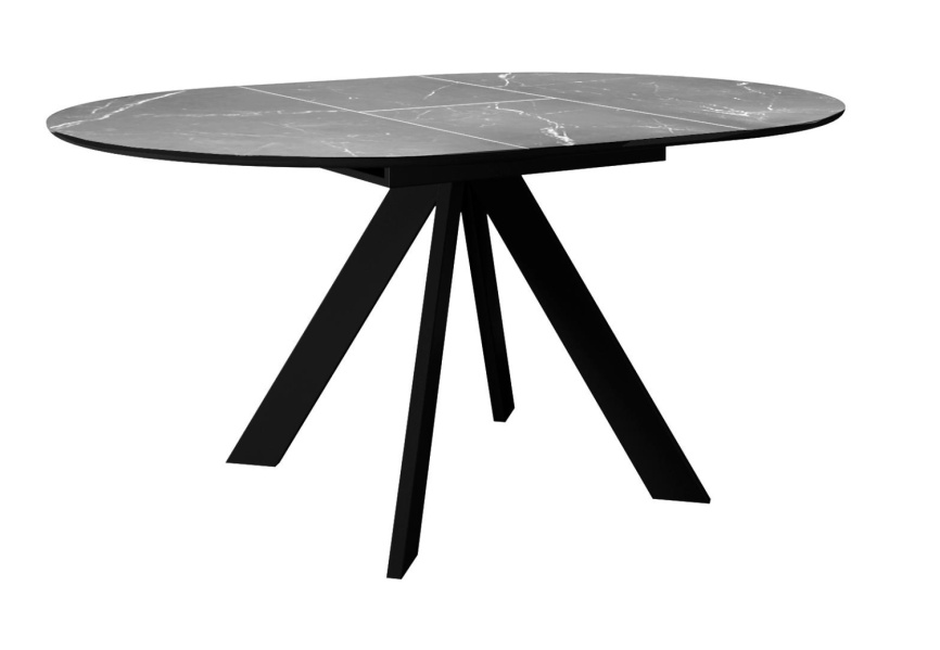Стол DikLine SKC100 d1000 Керамика Серый мрамор/подстолье черное/опоры черные фото 2